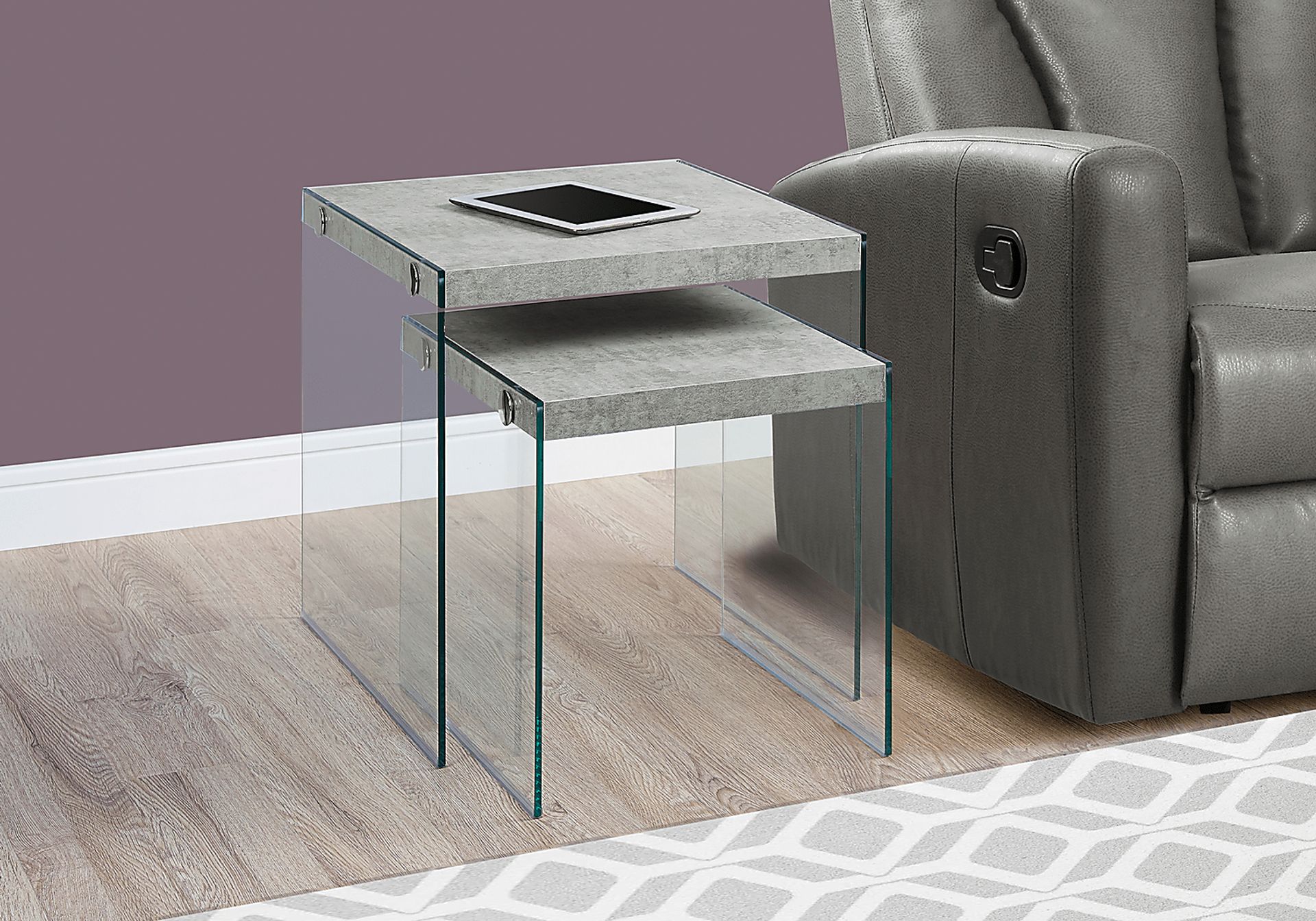 Housely Gray Set of 2 Nesting Tables - Image 2