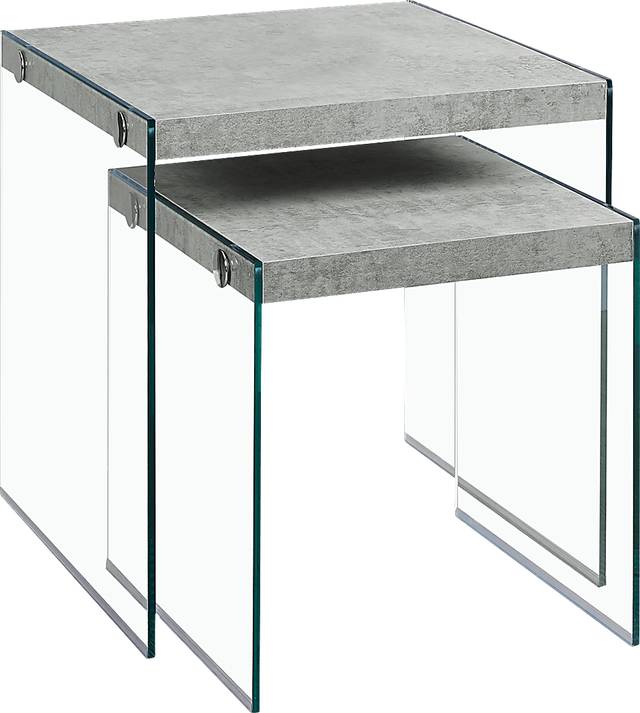 Housely Gray Set of 2 Nesting Tables - Thumbnail - Image 1
