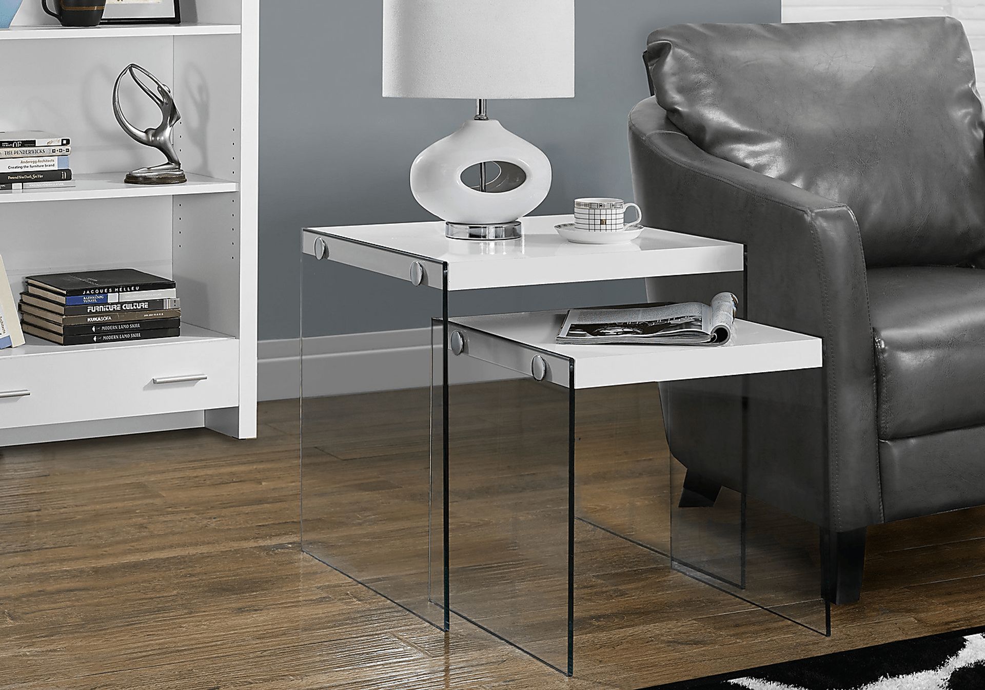 Housely White Nesting Tables - Image 2