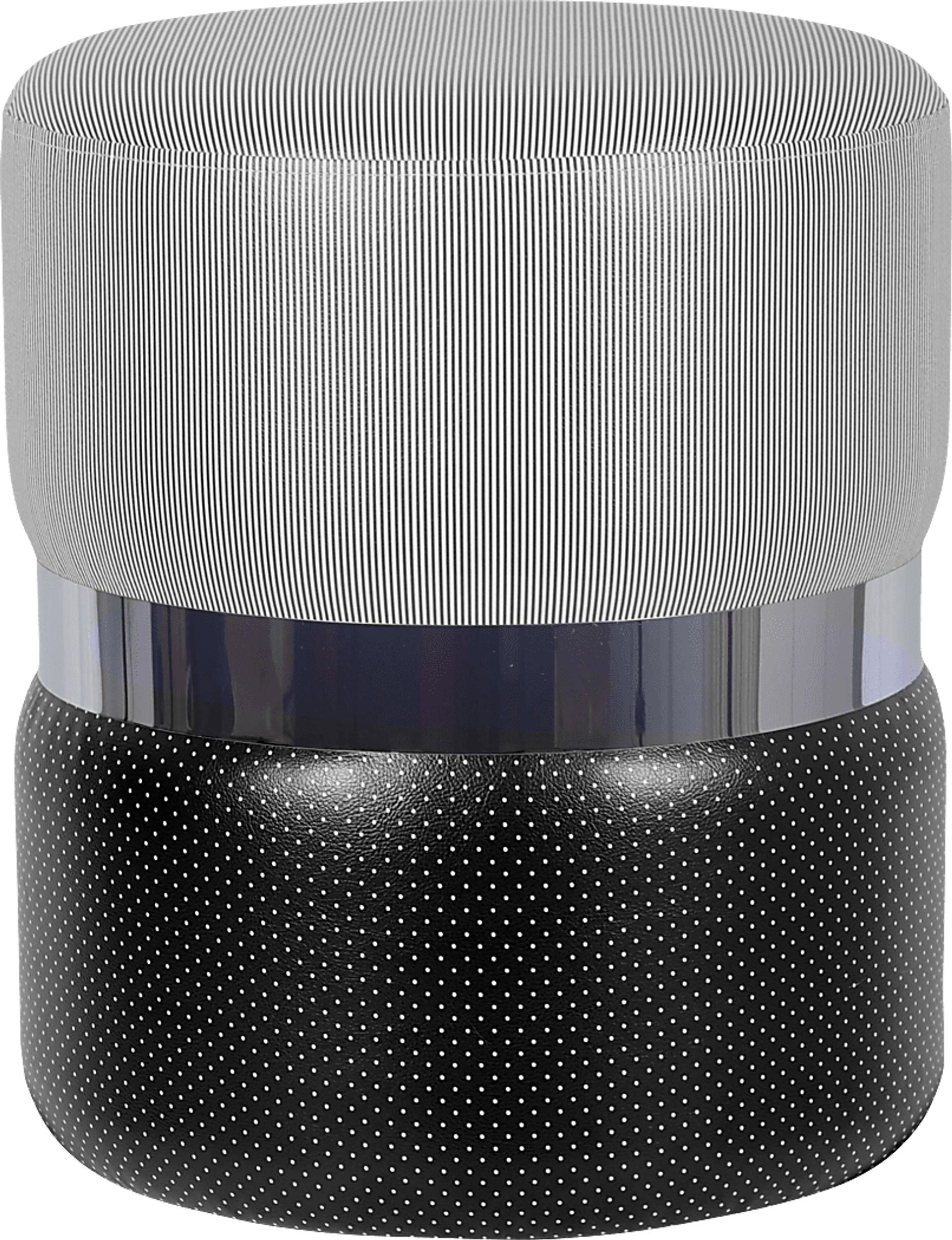 Housley Black Ottoman - Image 1