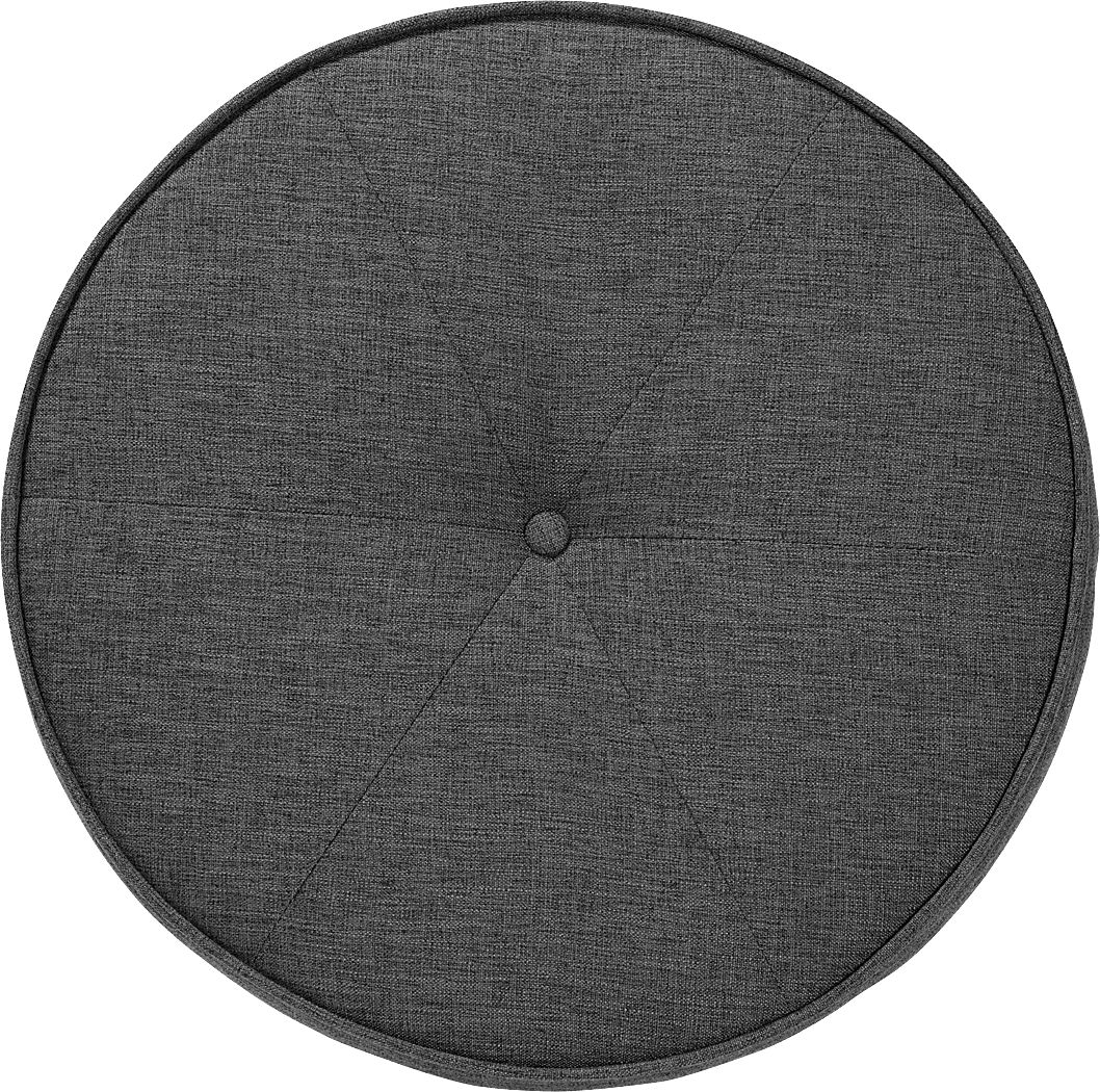 Hovendon Dark Gray Polyester Fabric Ottoman | Rooms To Go