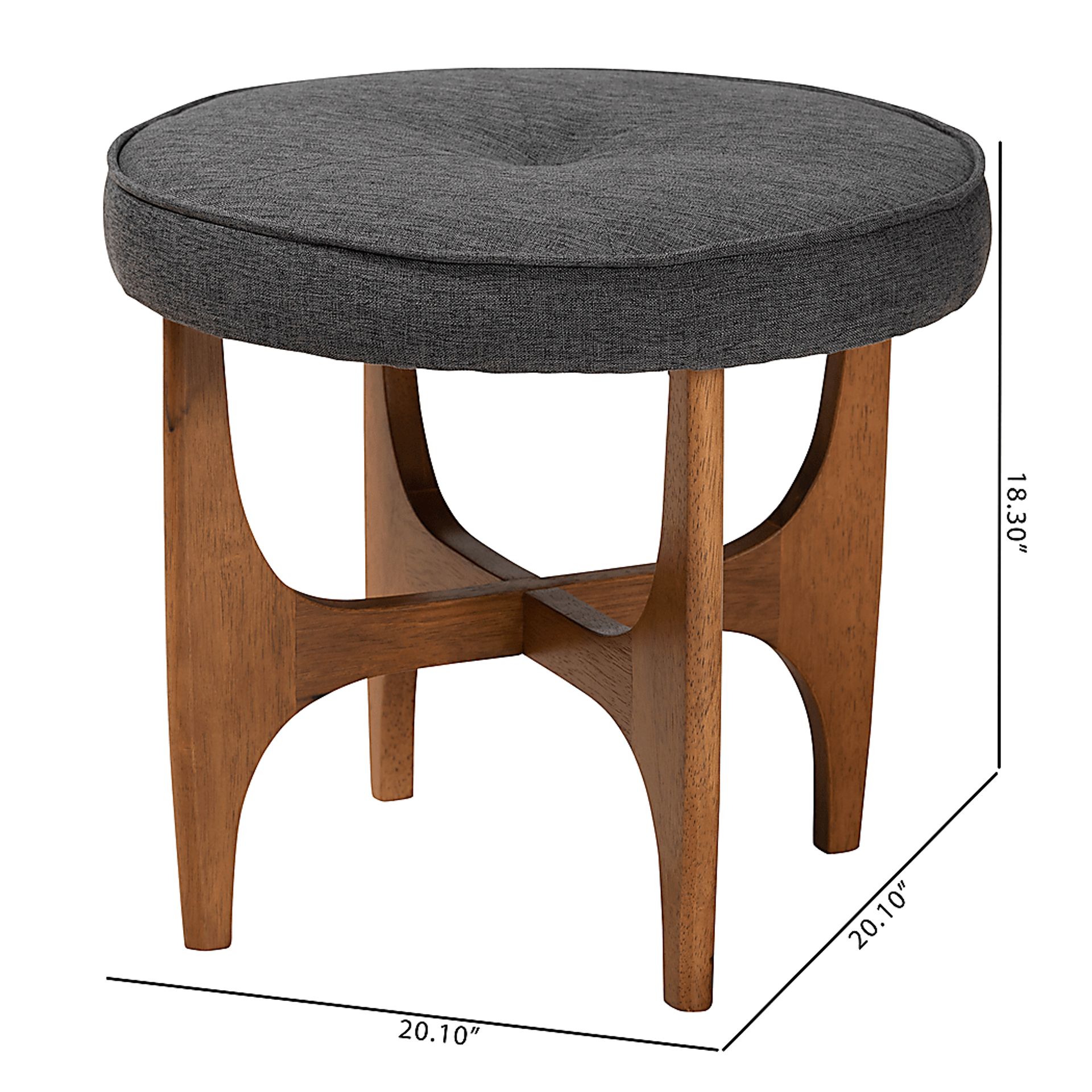 Hovendon Dark Gray Ottoman - Image 8