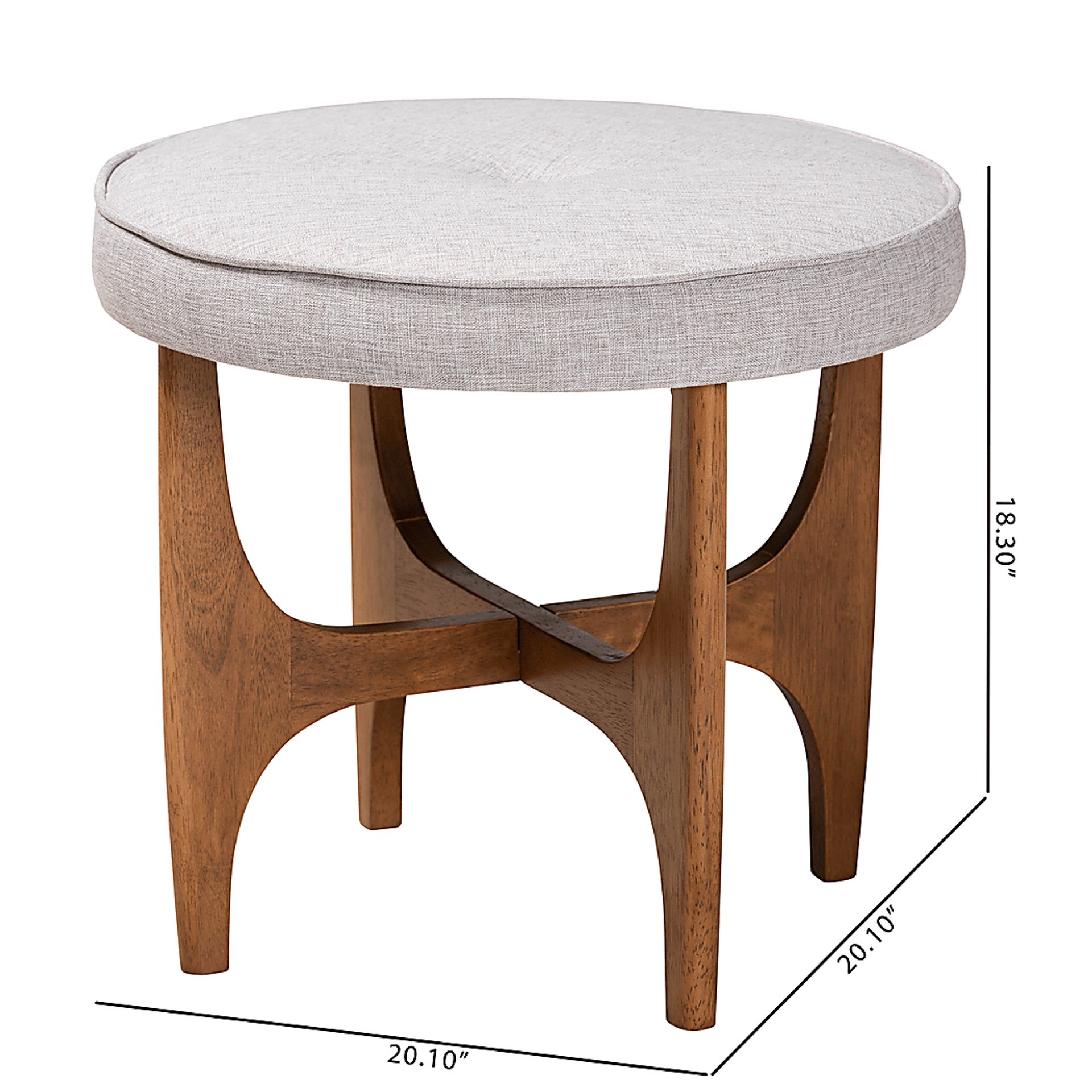 Hovendon Light Gray Ottoman - Image 8