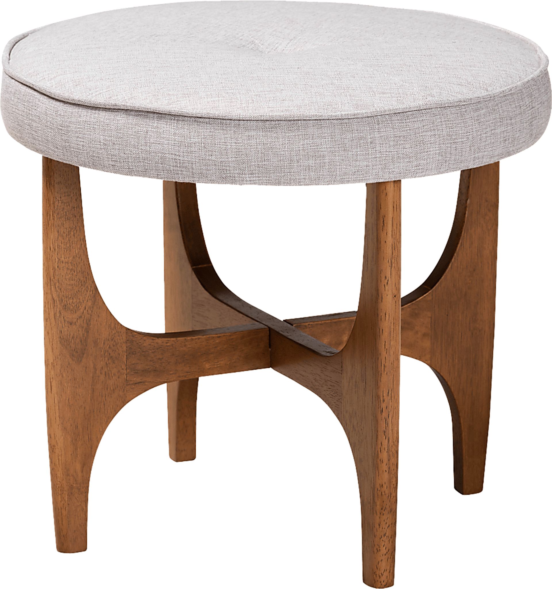 Hovendon Light Gray Ottoman - Image 1