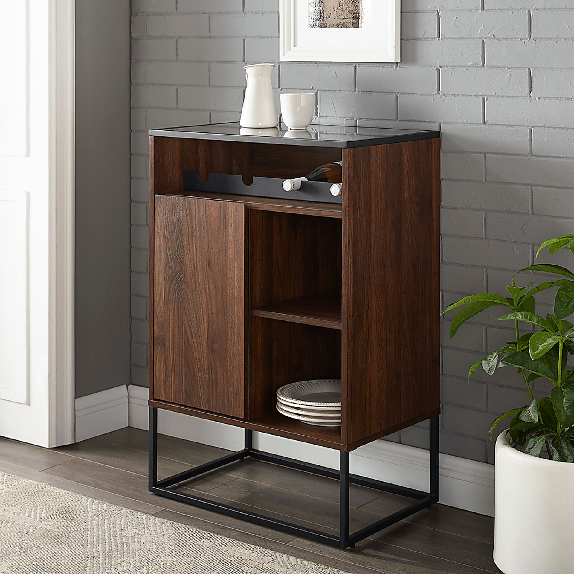 Hovenweep Dark Brown Bar Cabinet - Image 5