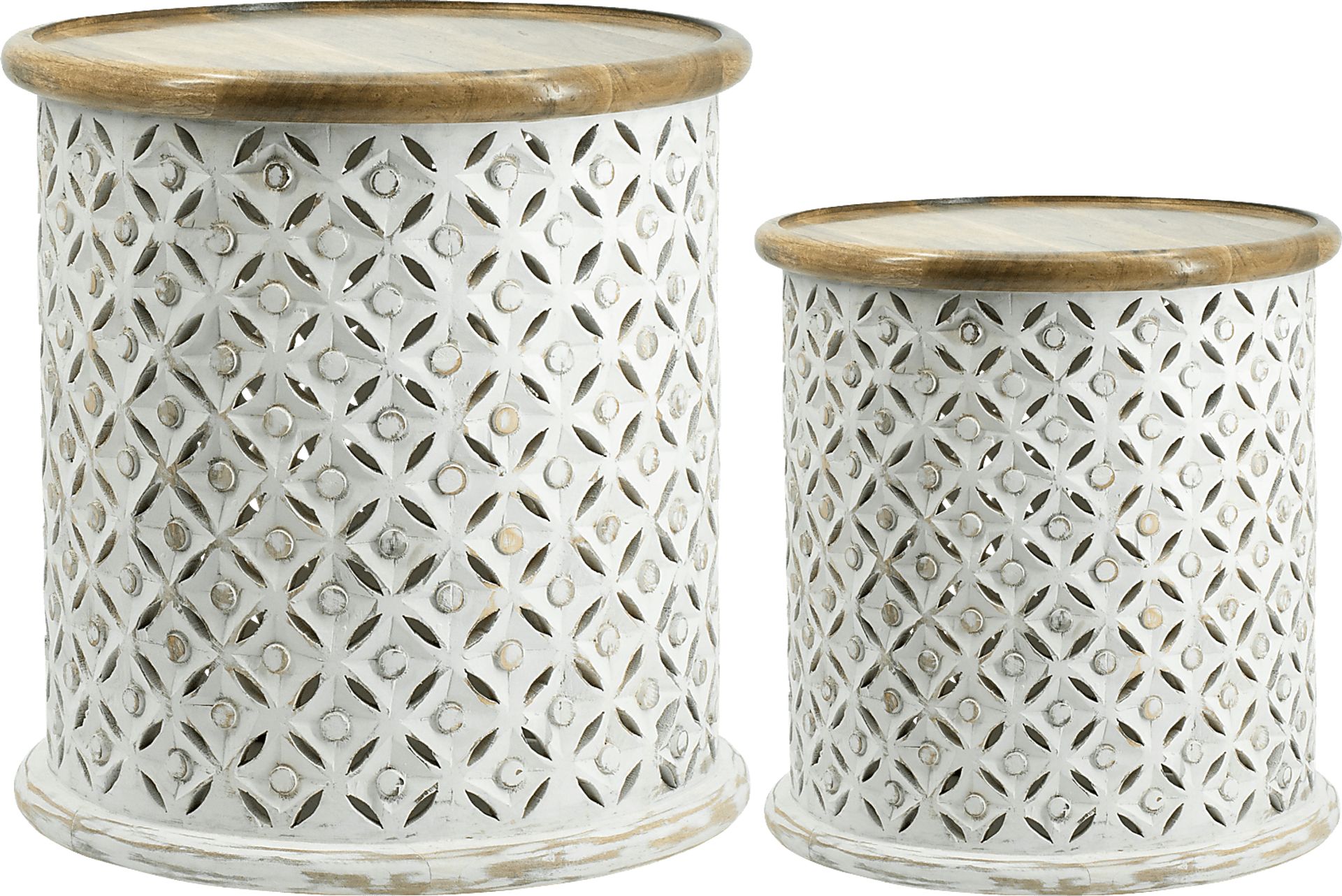 Hovingham Natural Accent Table, Set of 2 - Image 1