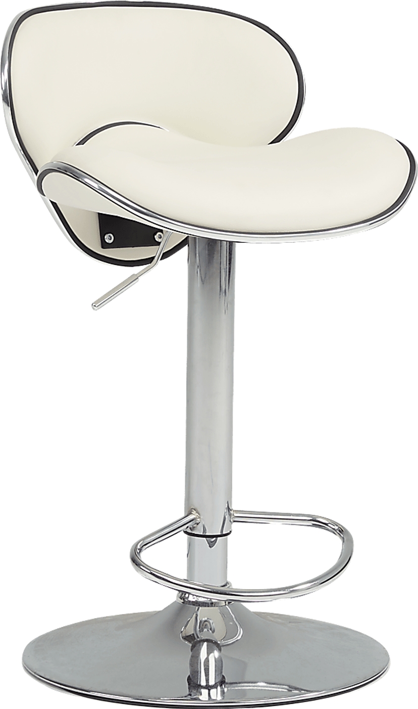 Howell Park White Adjustable Barstool