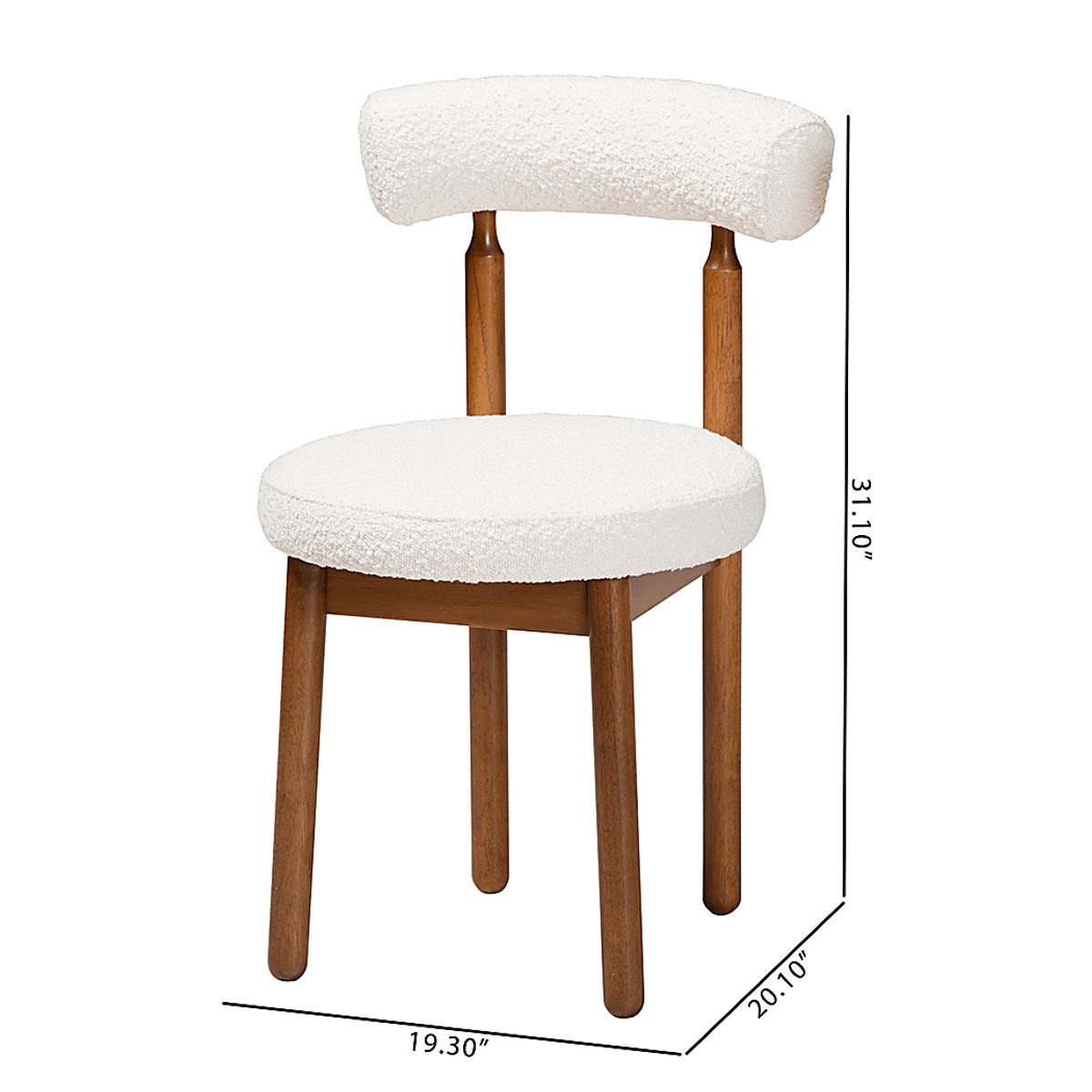 Howington Cream Beige Acrylic,Polyester Fabric Dining Chair, Set Of 2 ...