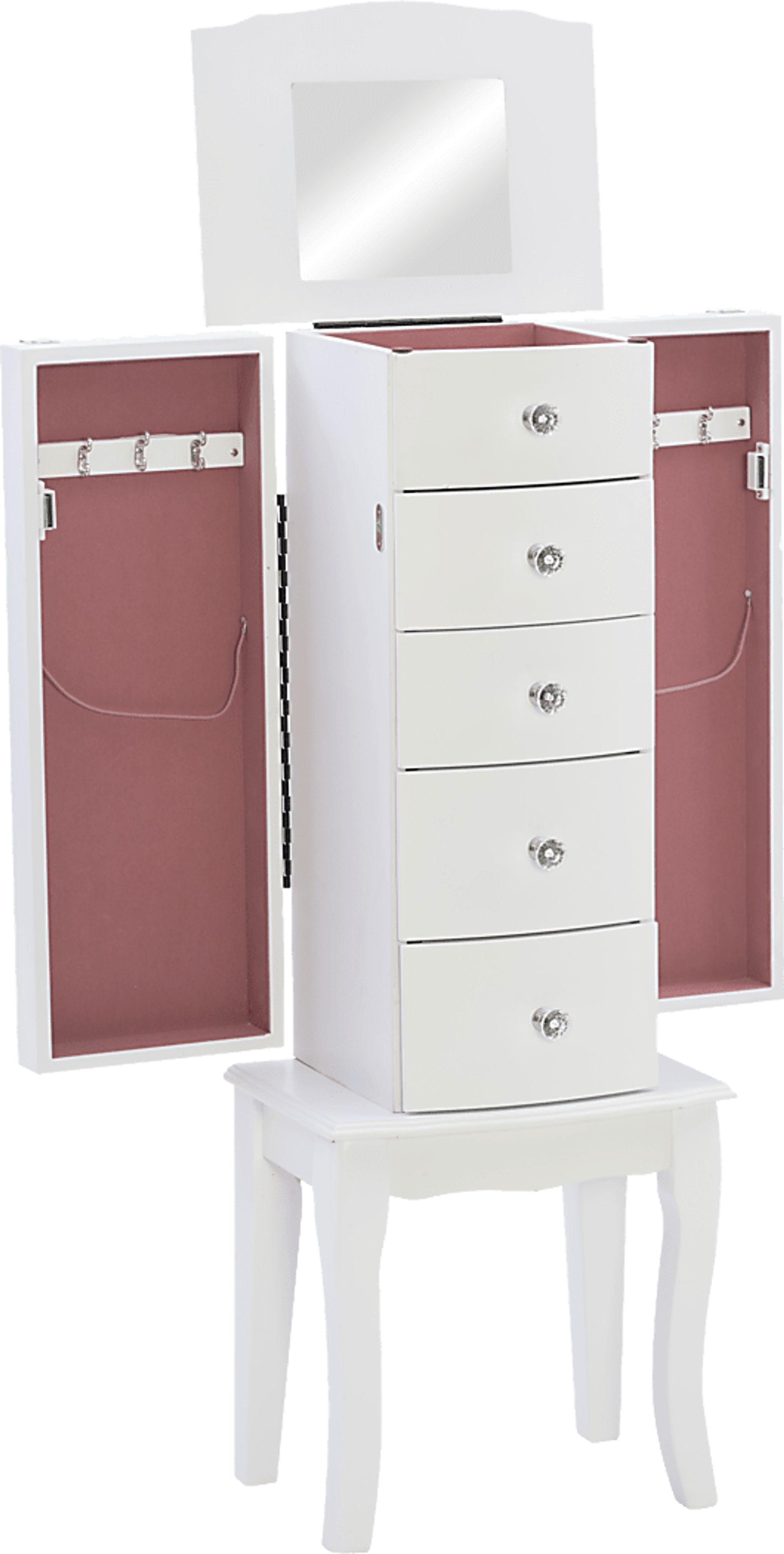 Howison White Jewelry Armoire - Image 9