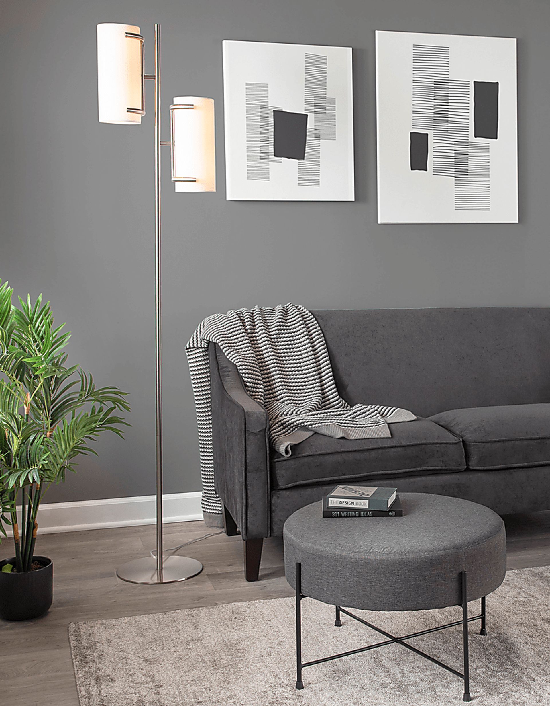 Hoxie Alley Nickel Floor Lamp - Image 9