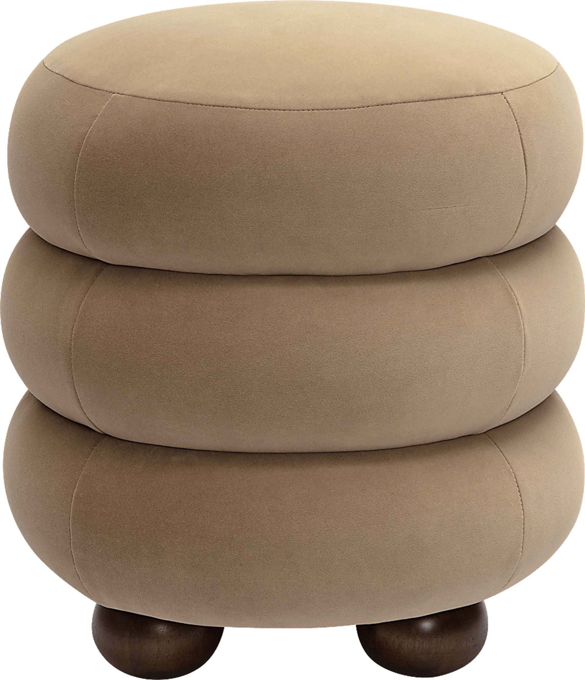 Hoytpeak Taupe Ottoman - Image 2