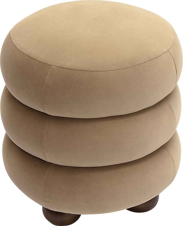 Hoytpeak Taupe Ottoman - Thumbnail - Image 3