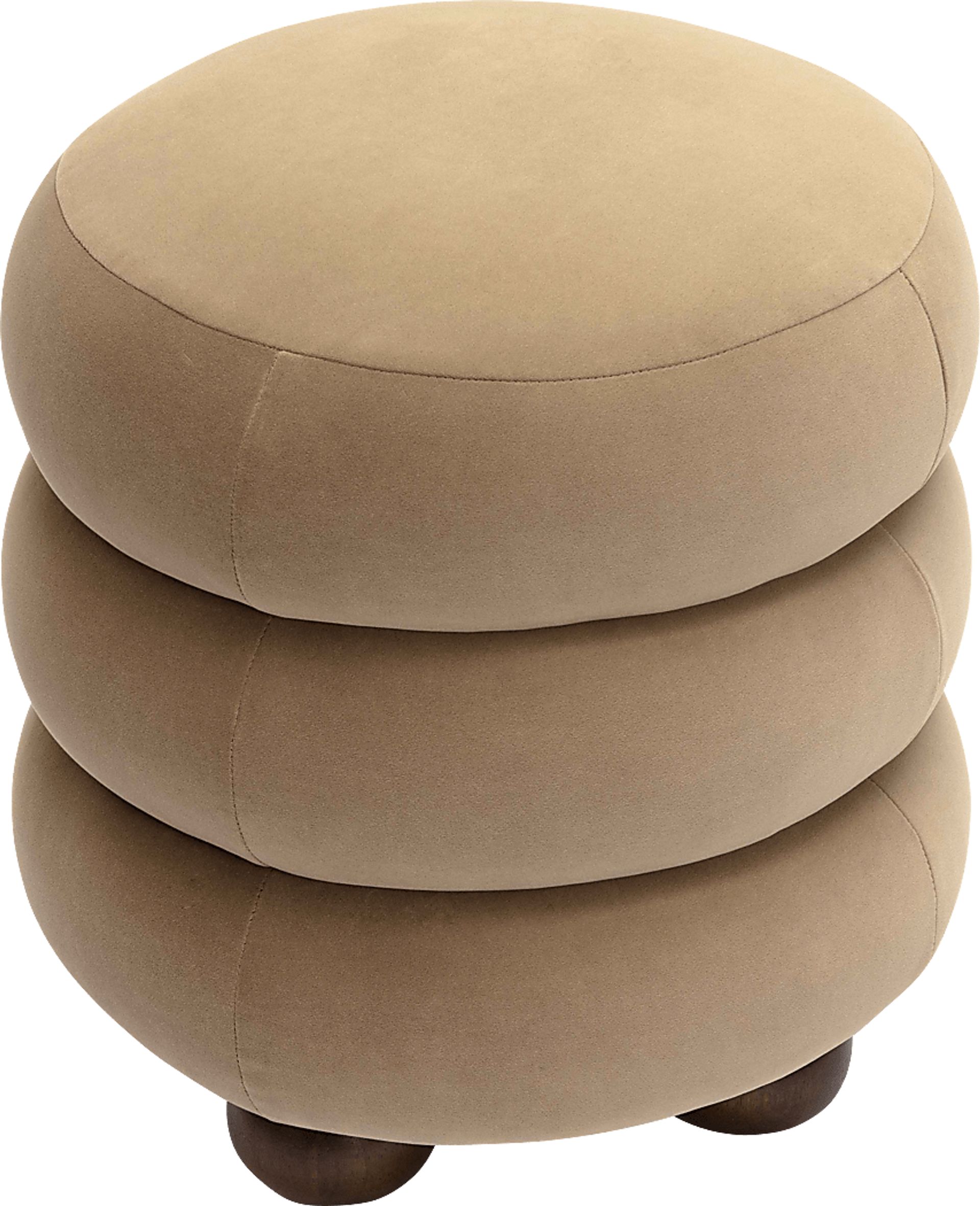 Hoytpeak Taupe Ottoman - Image 3