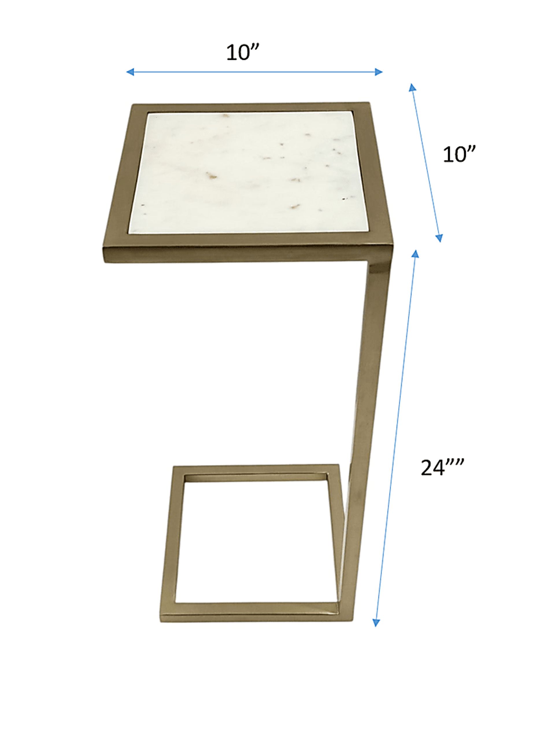 Hryle Gold/White Accent Table - Image 8