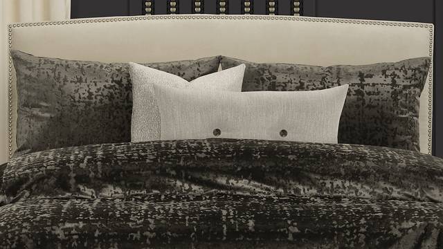 Huddersfield Black 6pc King Duvet Cover Set - Thumbnail - Image 1