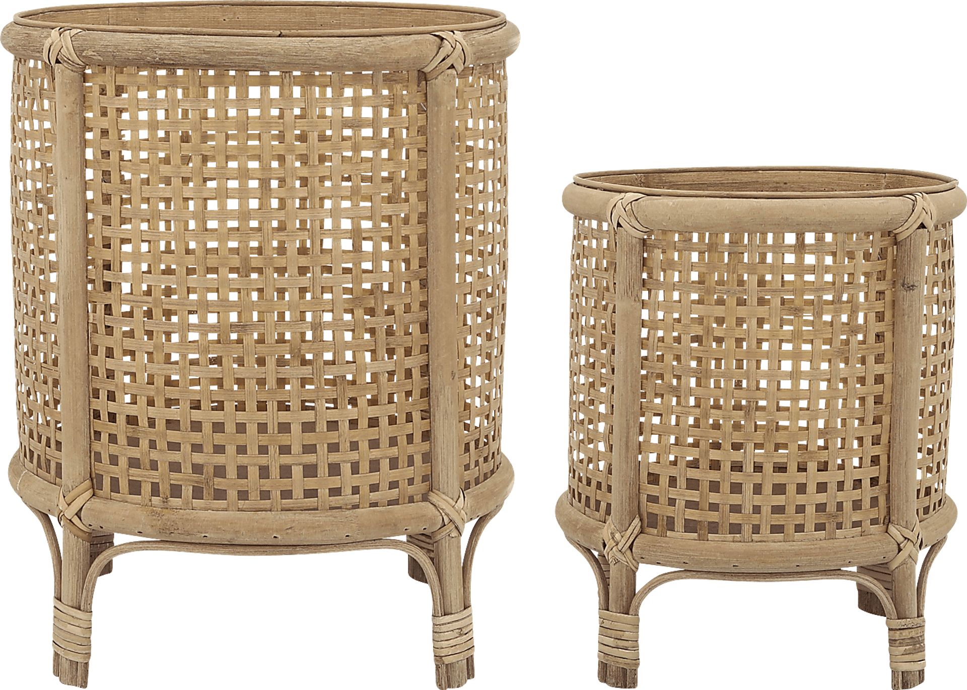 Hudgkins Brown Planter, Set of 2 - Image 1