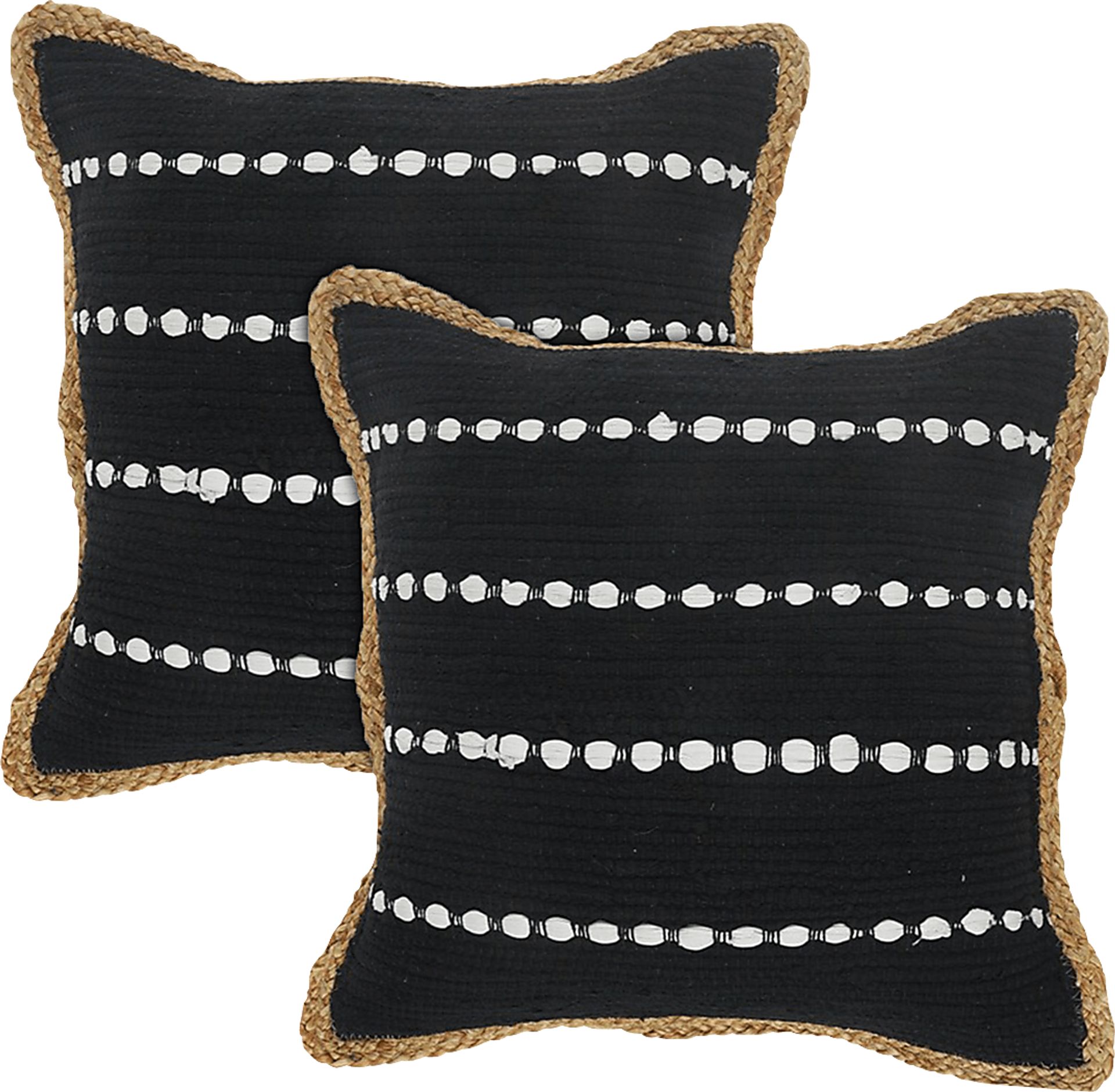 Hudsby Black Pillow, Set of 2 - Image 1