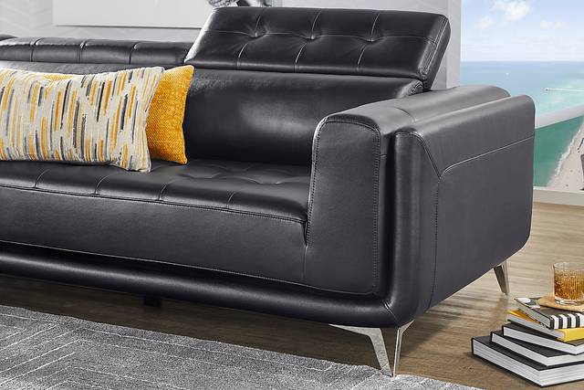 Hudson Heights Black 5 Pc Sectional Living Room - Thumbnail - Image 16