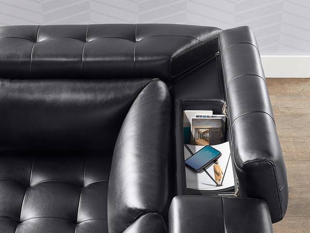 Hudson Heights Black 5 Pc Sectional Living Room - Thumbnail - Image 7