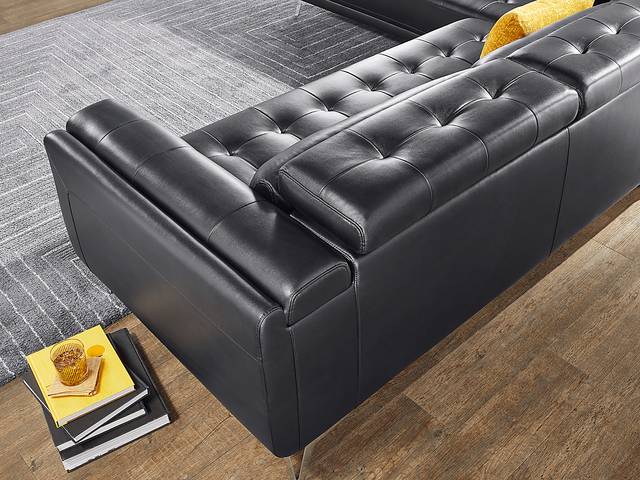 Hudson Heights Black 5 Pc Sectional Living Room - Thumbnail - Image 10