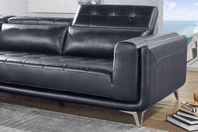 Hudson Heights Black 5 Pc Sectional Living Room - Thumbnail - Image 12