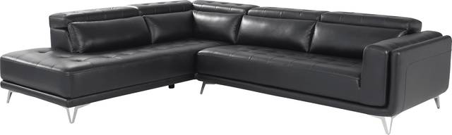 Hudson Heights Black 2 Pc Sectional - Thumbnail - Image 1
