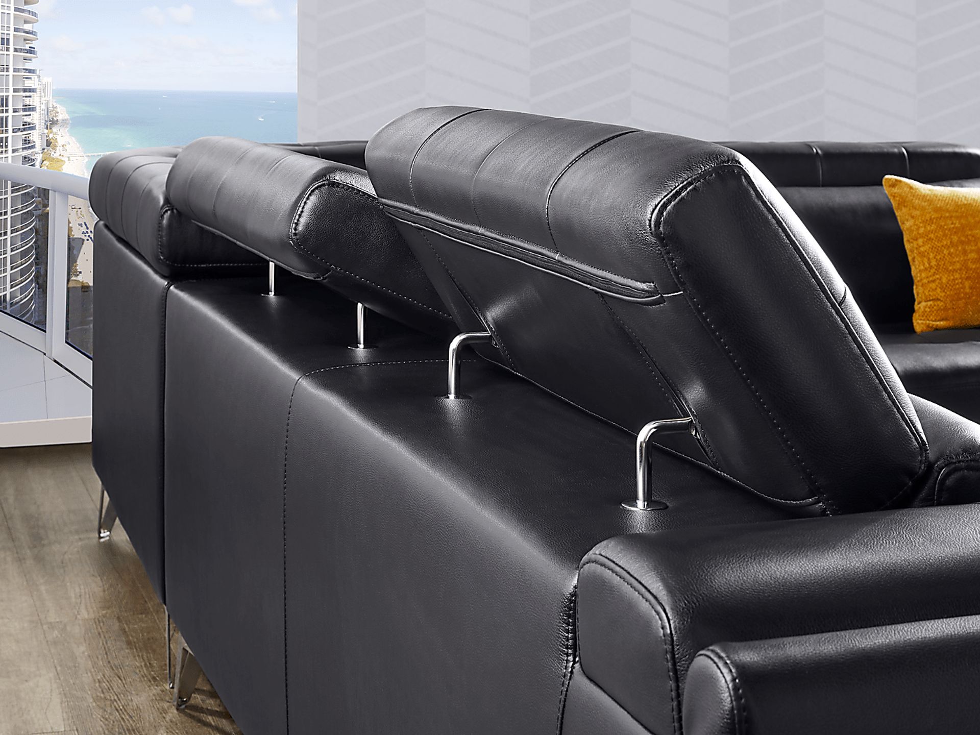 Hudson Heights Black 2 Pc Sectional - Image 13