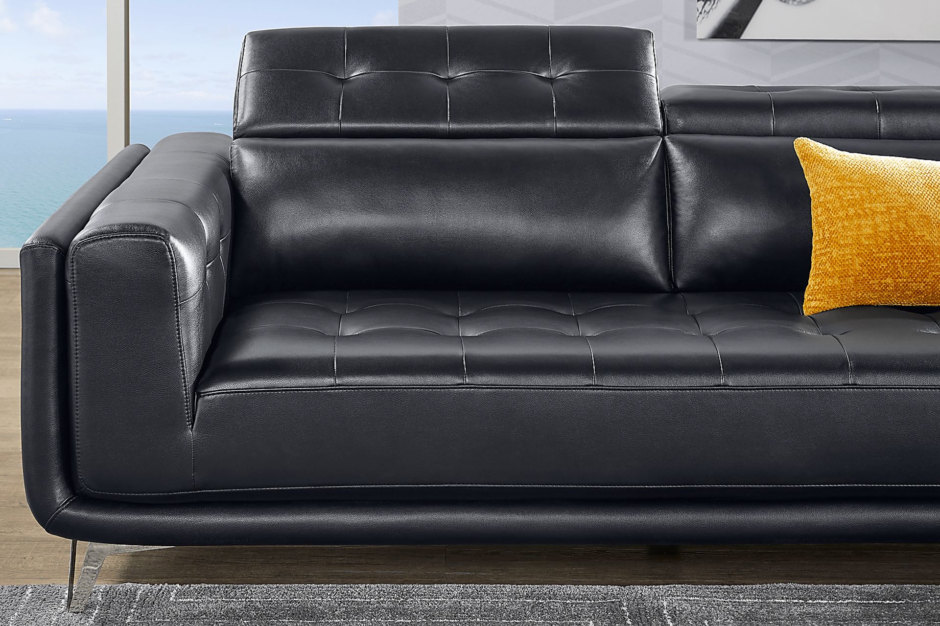 Hudson Heights Black 2 Pc Sectional - Image 14