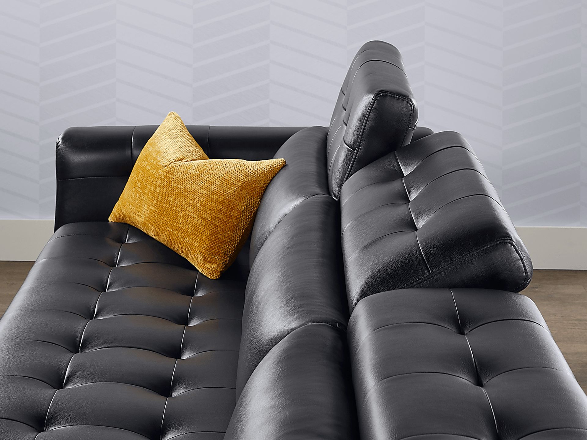 Hudson Heights Black 2 Pc Sectional - Image 4