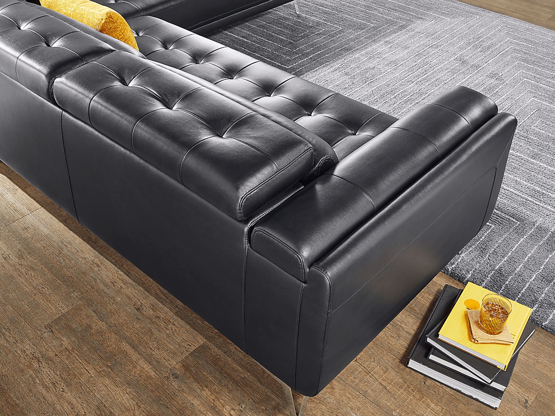Hudson Heights Black 2 Pc Sectional - Image 9