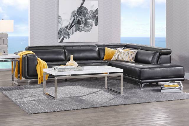 Hudson Heights Black 2 Pc Sectional - Thumbnail - Image 2