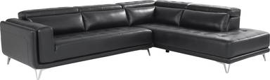 2 pc right arm chaise sectional