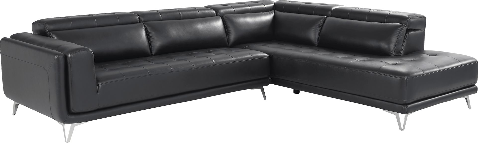 Hudson Heights Black 2 Pc Sectional - Image 1