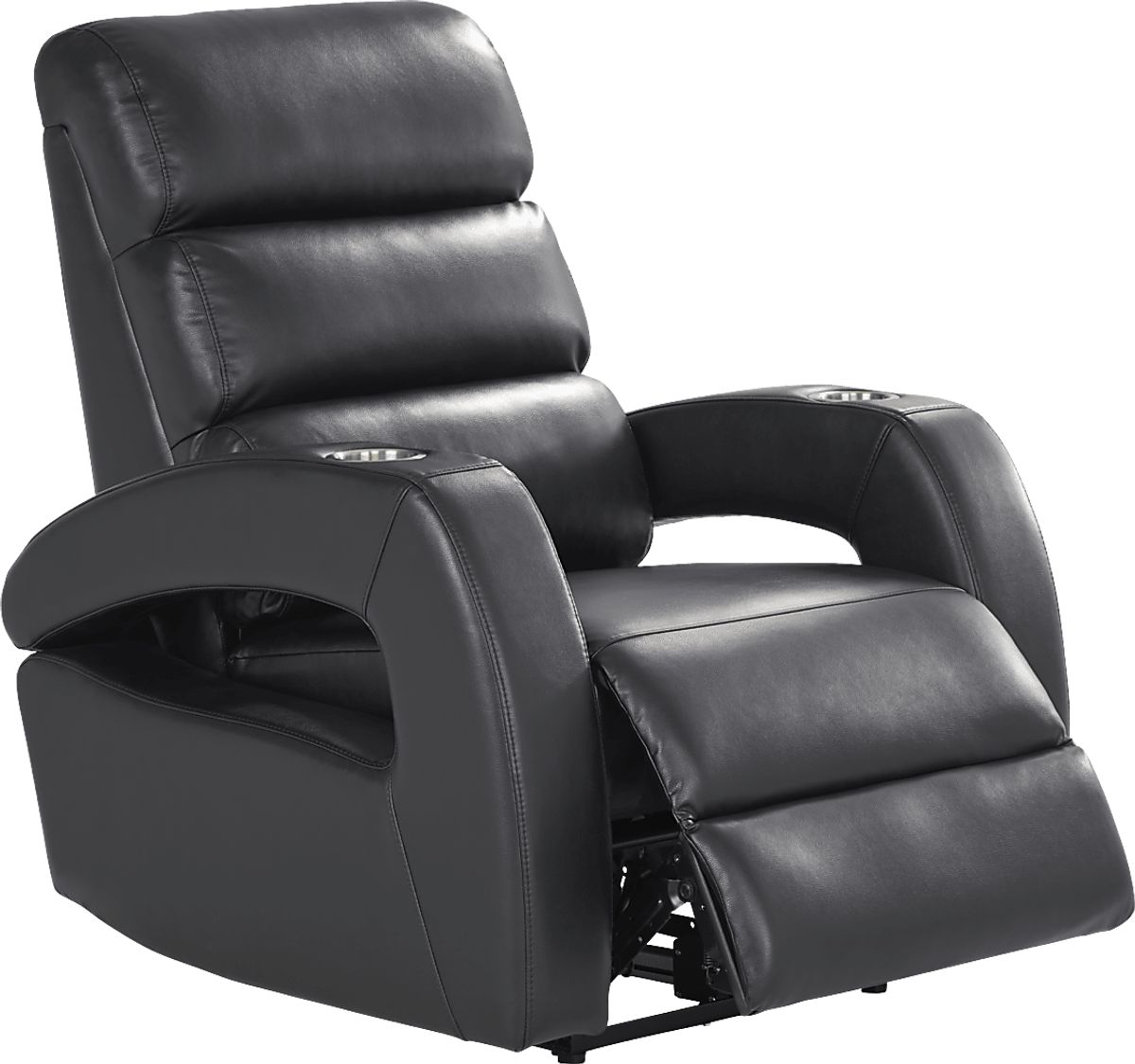 Hudson Heights Black Polyester Fabric Power Recliner | Rooms to Go