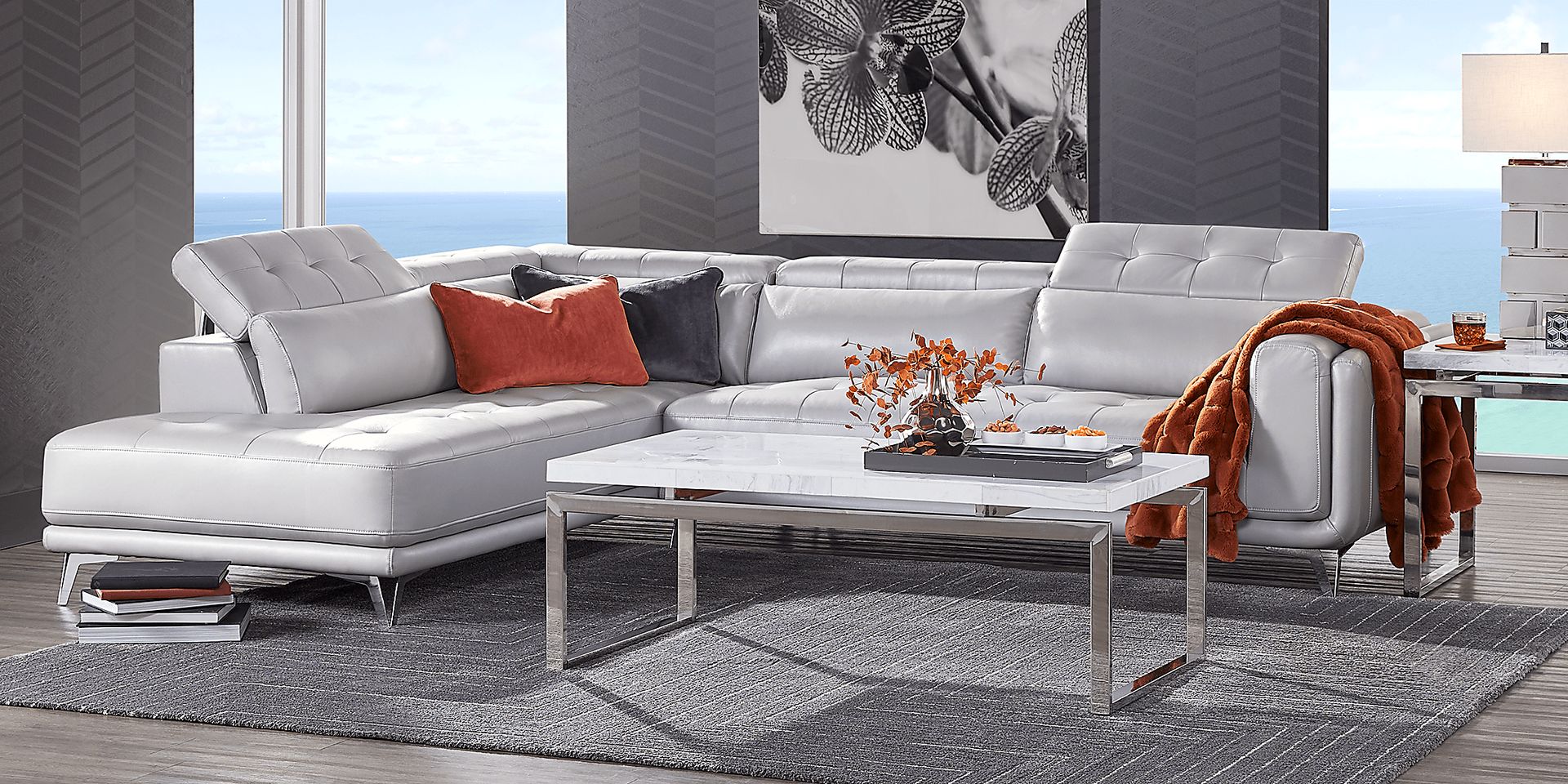 Hudson Heights Platinum 2 Pc Sectional - Image 3