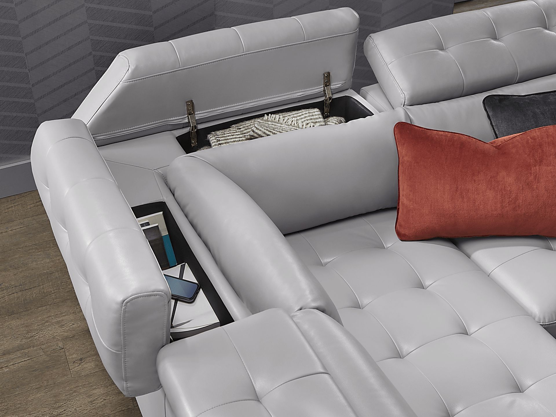Hudson Heights Platinum 2 Pc Sectional - Image 4