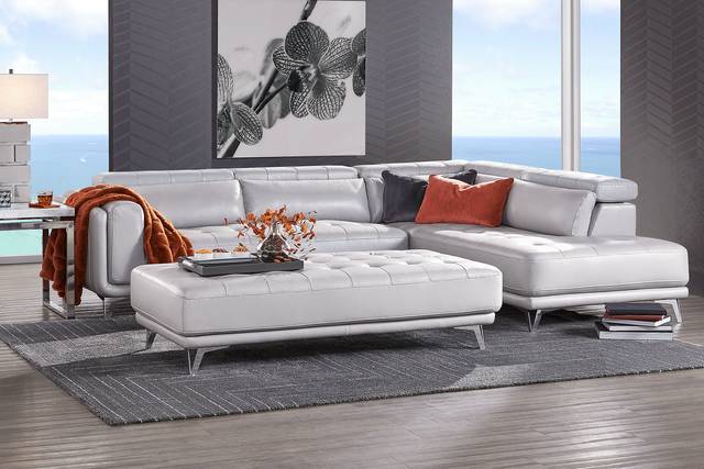 Hudson Heights Platinum 5 Pc Sectional Living Room - Thumbnail - Image 1