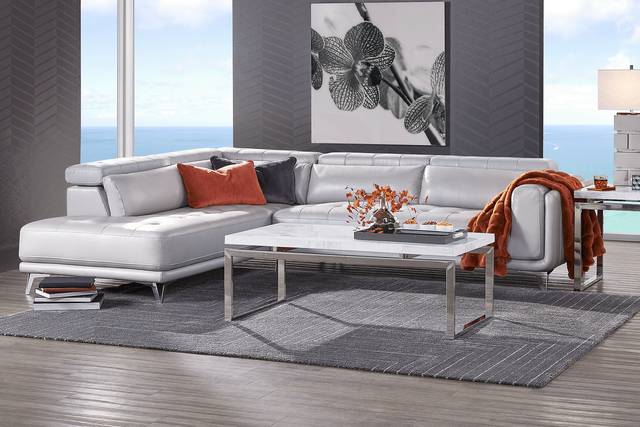 Hudson Heights Platinum 5 Pc Sectional Living Room - Thumbnail - Image 1