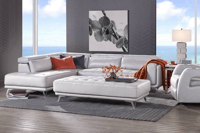 Hudson Heights Platinum 6 Pc Sectional Living Room - Thumbnail - Image 1