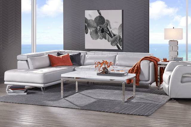Hudson Heights Platinum 6 Pc Sectional Living Room - Thumbnail - Image 1