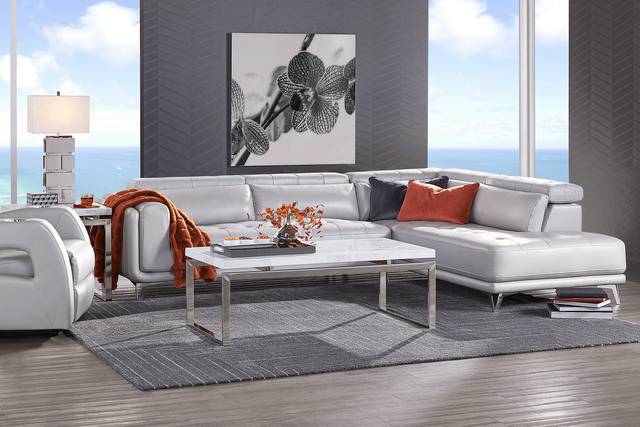 Hudson Heights Platinum 6 Pc Sectional Living Room - Thumbnail - Image 1
