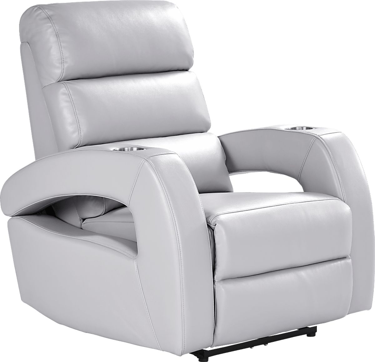Hudson Heights Platinum Beige Polyester Fabric Power Recliner Rooms to Go
