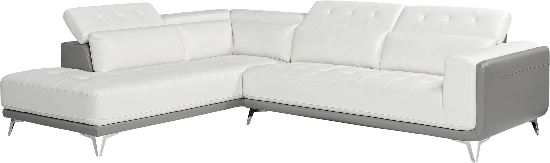 Hudson Heights White 2 Pc Sectional - Image 3