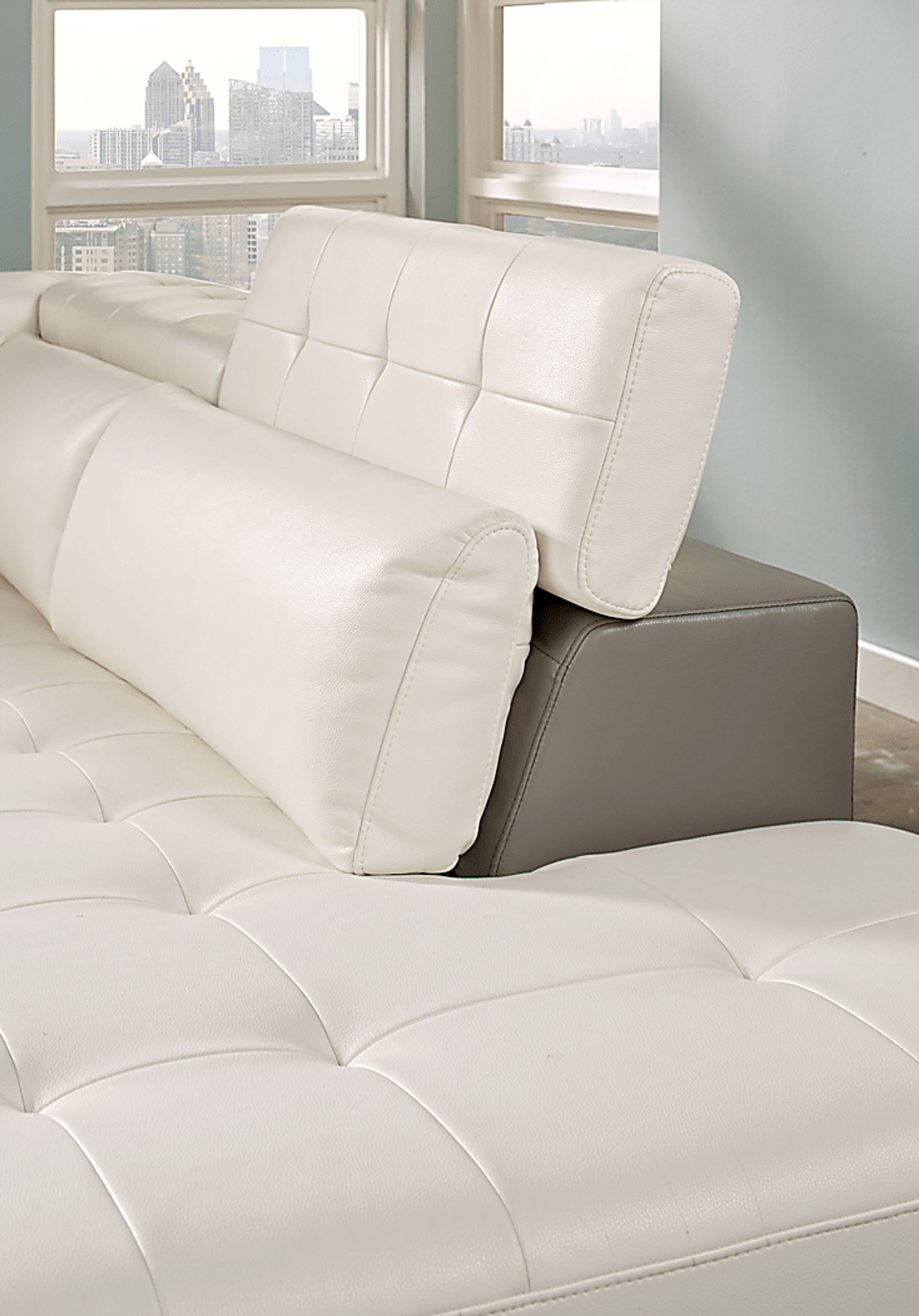 Hudson Heights White 2 Pc Sectional - Image 8