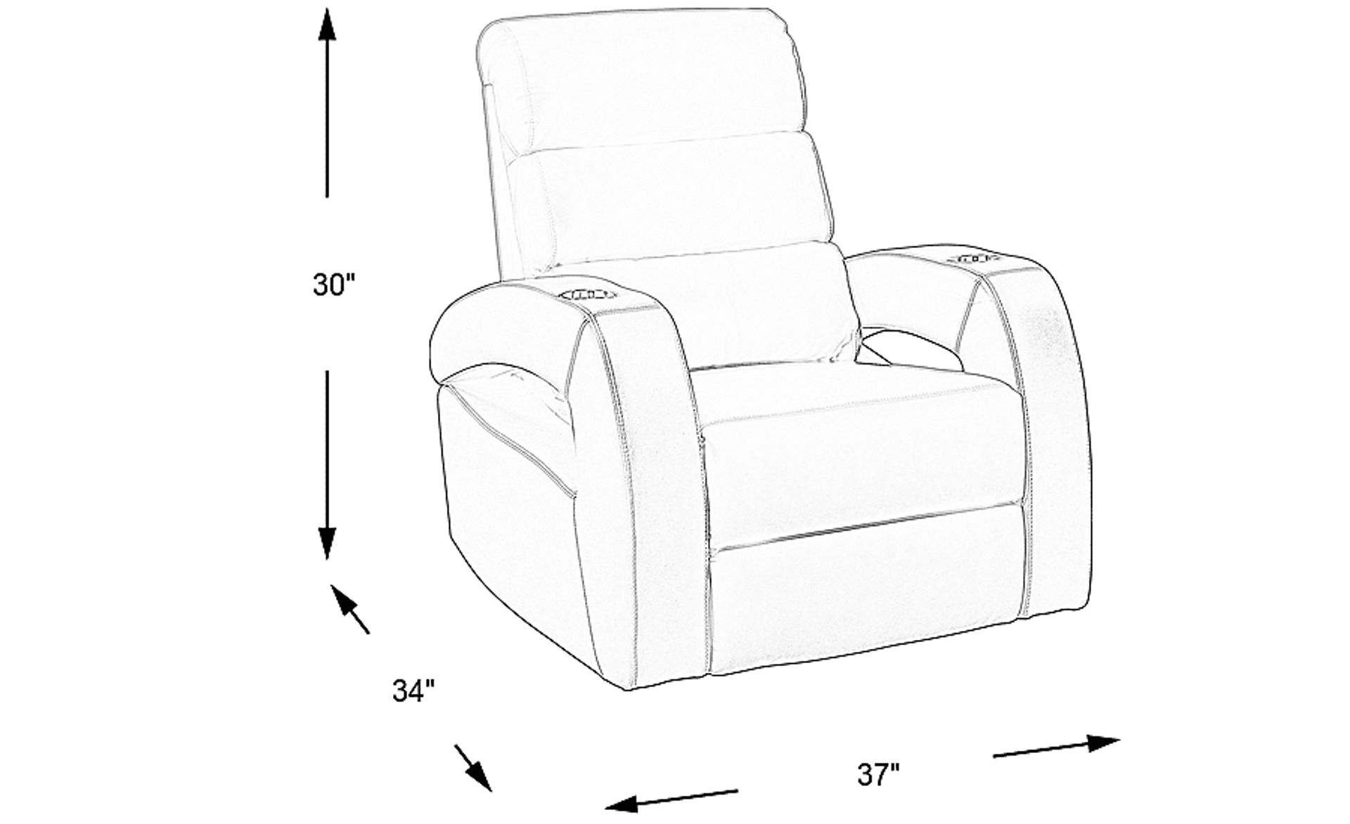 Dimension Image. Please refer to the Dimension Tab on this page for dimension details.