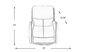 Hudson Place Leather Triple Power Swivel Recliner