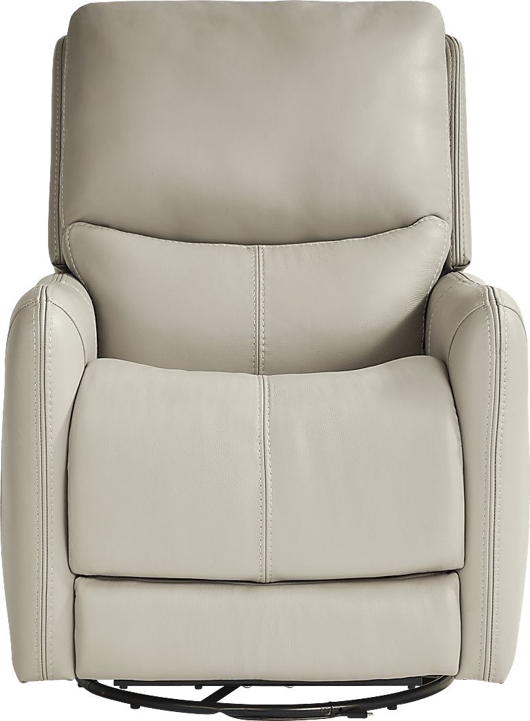 Rooms To Go Hudson Place Leather Swivel Recliner - Thumbnail 4