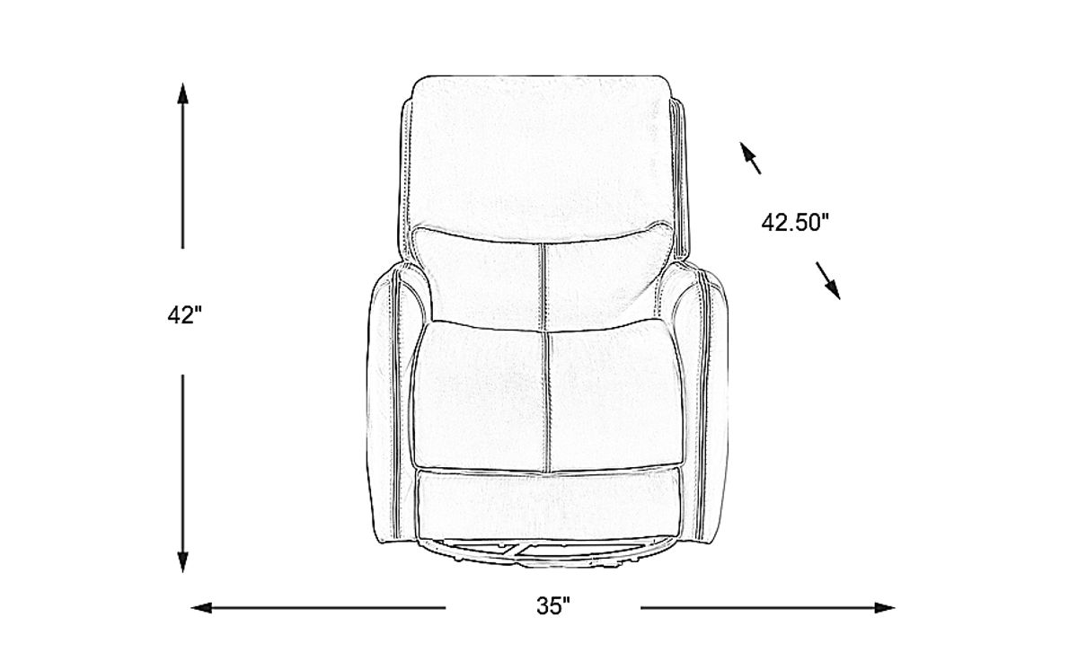 Hudson Place Leather Triple Power Swivel Recliner