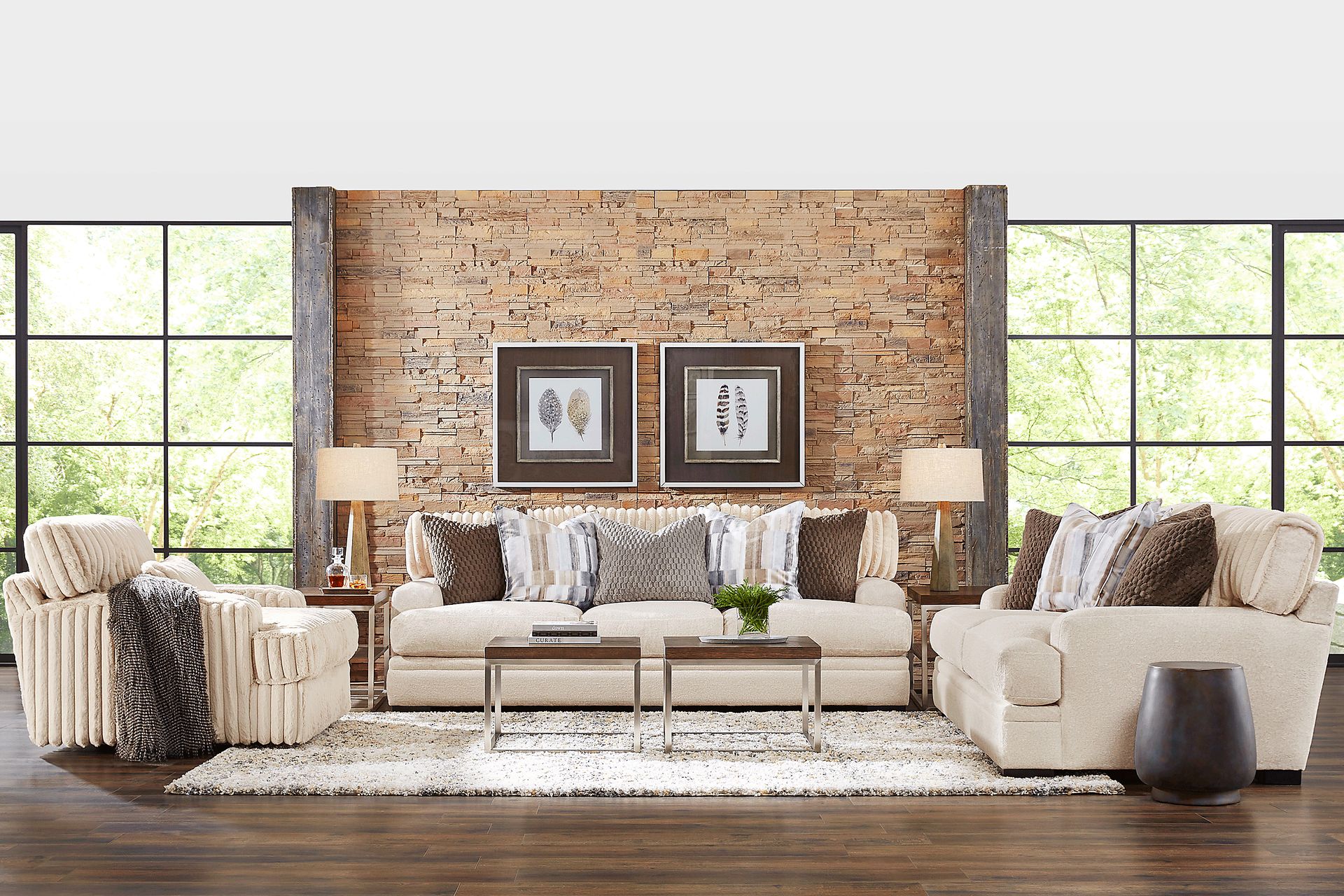 Hudson Street Beige 2 Pc Living Room - Image 1