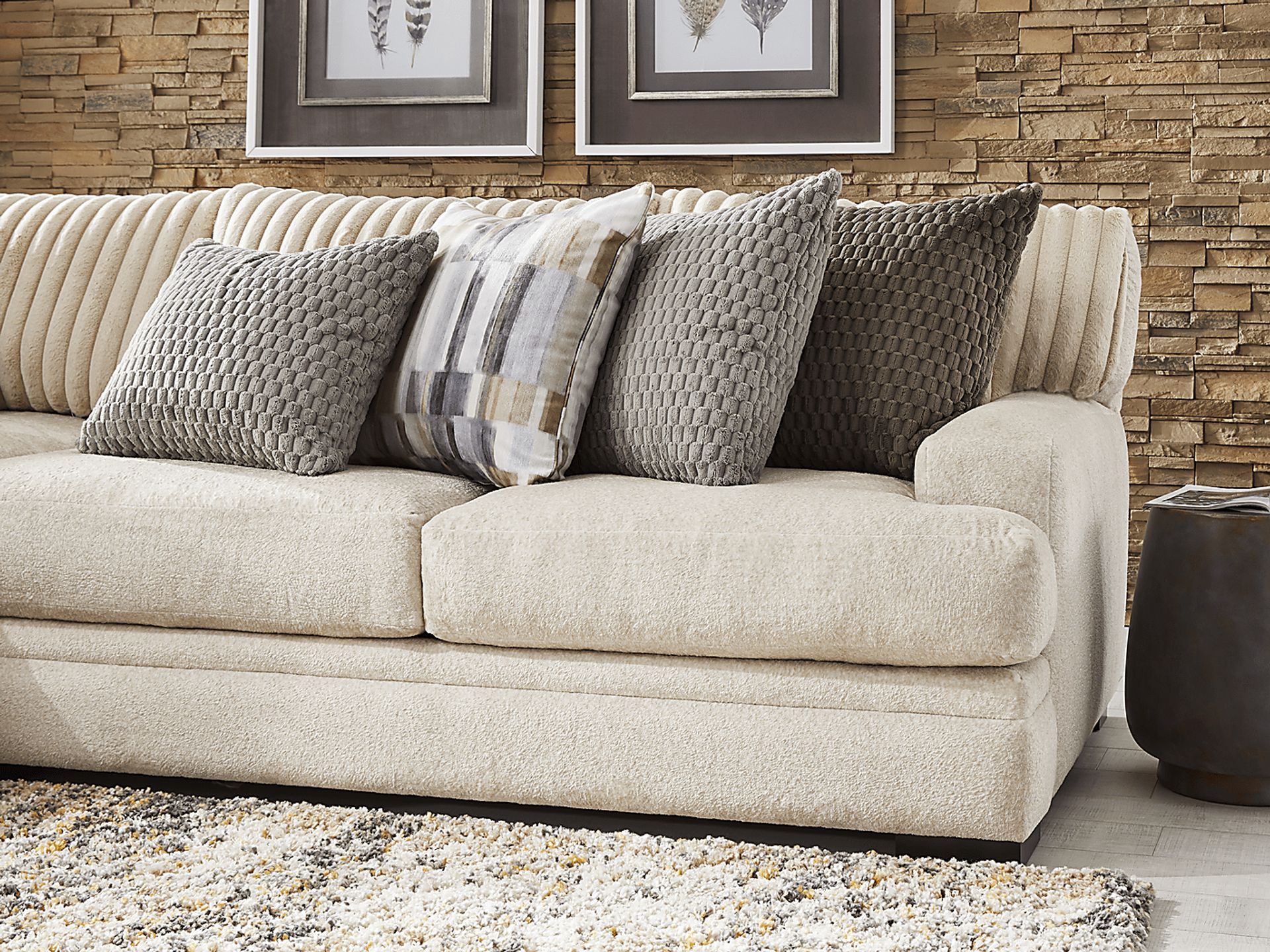 Hudson Street Beige 2 Pc Sectional - Image 3